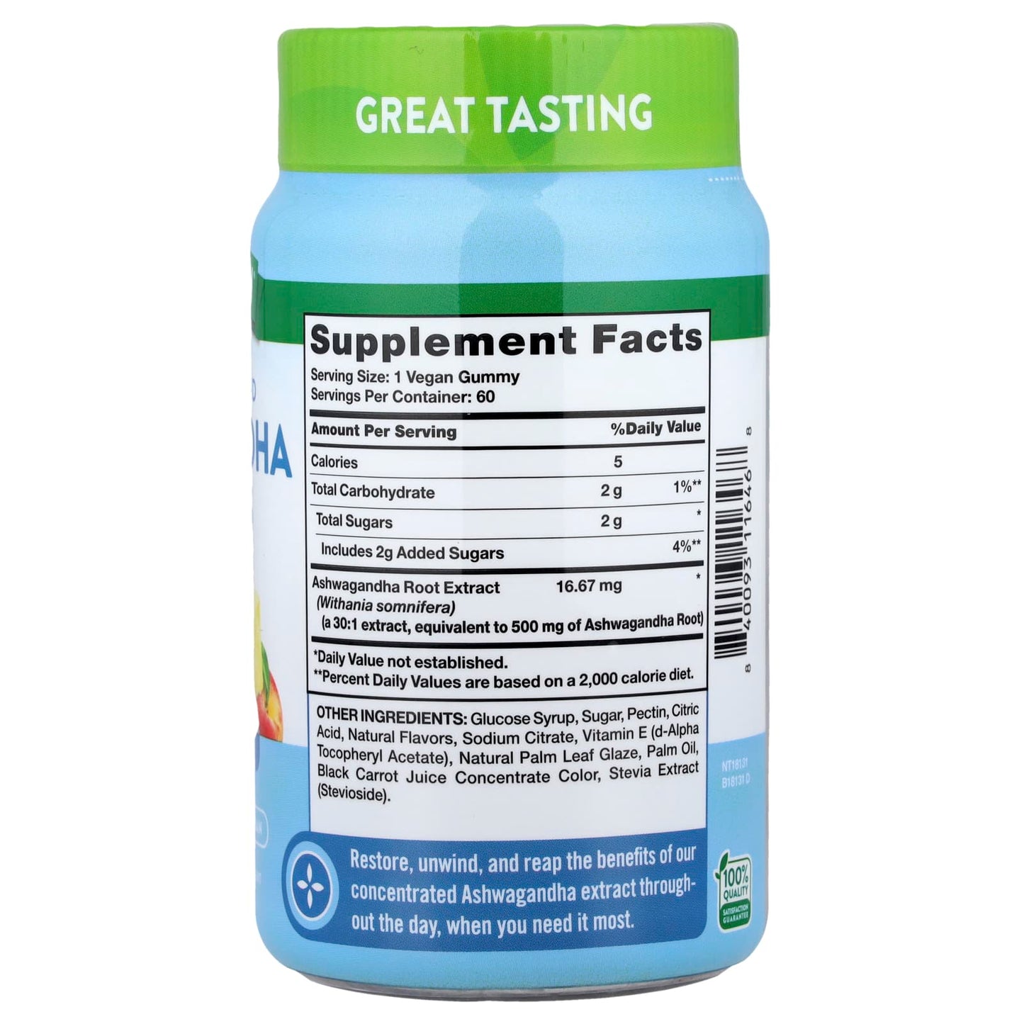 Nature's Truth, Ashwagandha Gummies, Delicious Tropical, 60 Gummies (16.67 mg per Gummy) - Image 2