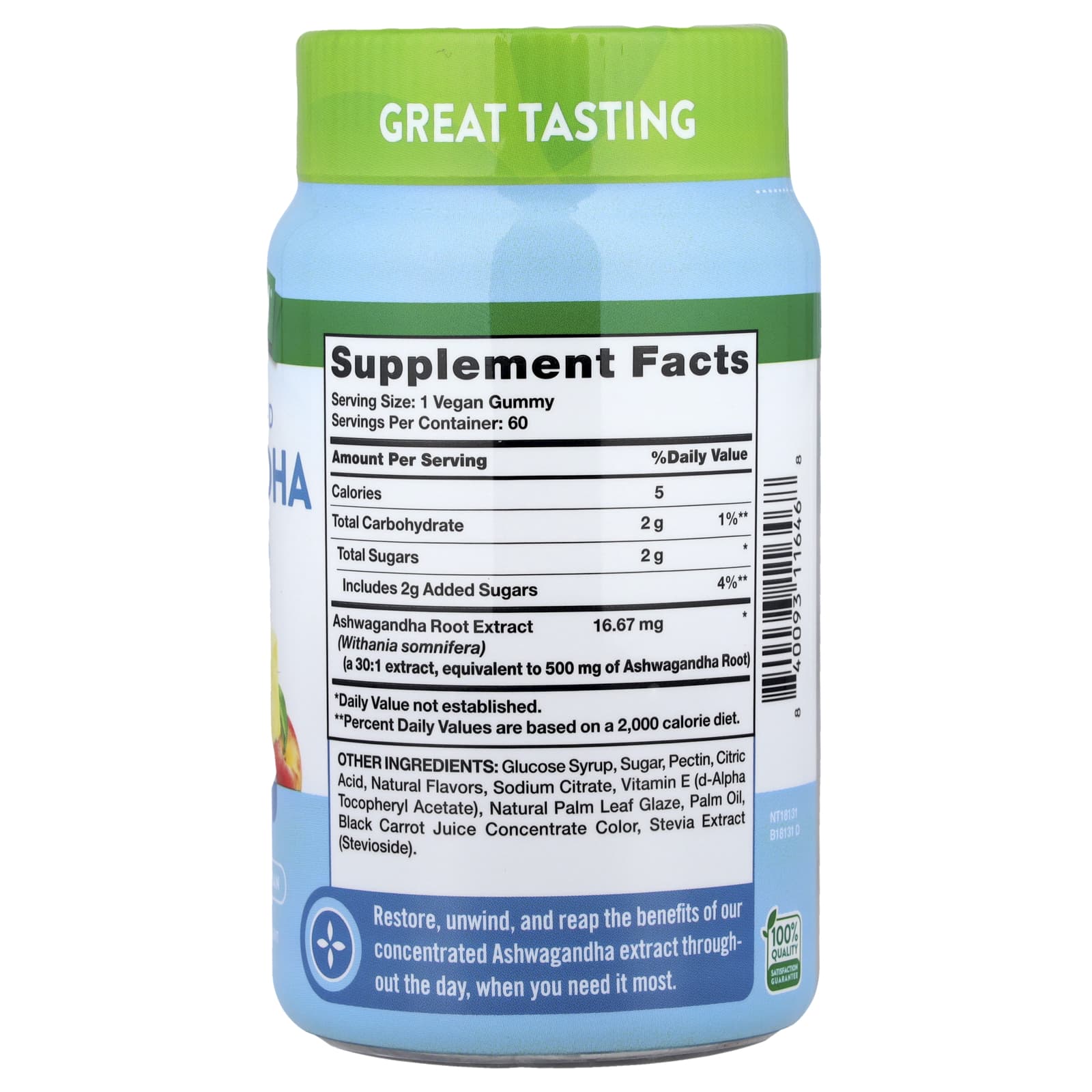 Nature's Truth, Ashwagandha Gummies, Delicious Tropical, 60 Gummies (16.67 mg per Gummy) - Image 2