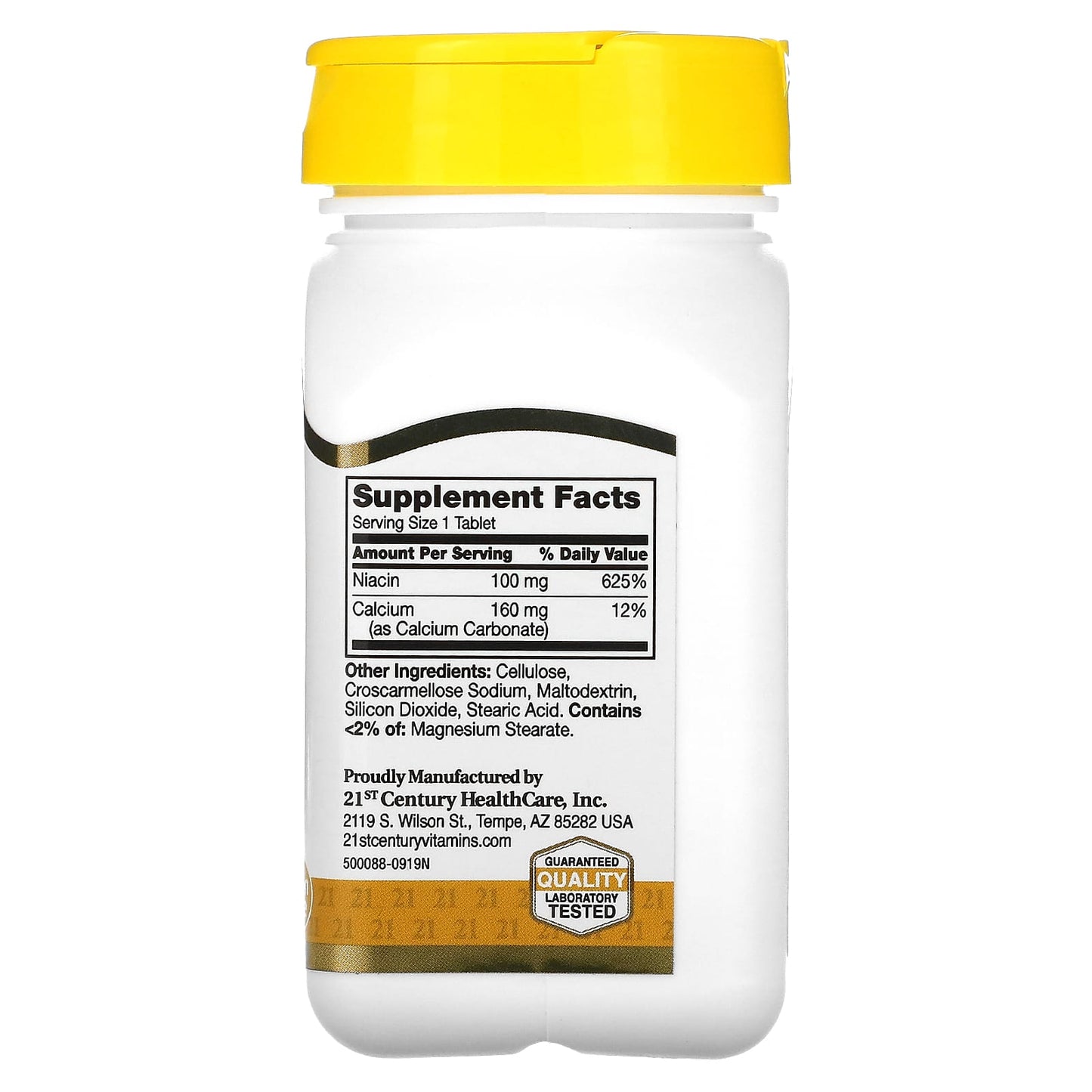 Niacin Energy & Circulatory Support Supplement by 21st Century, 100mg, 110 Tablets - Image 2