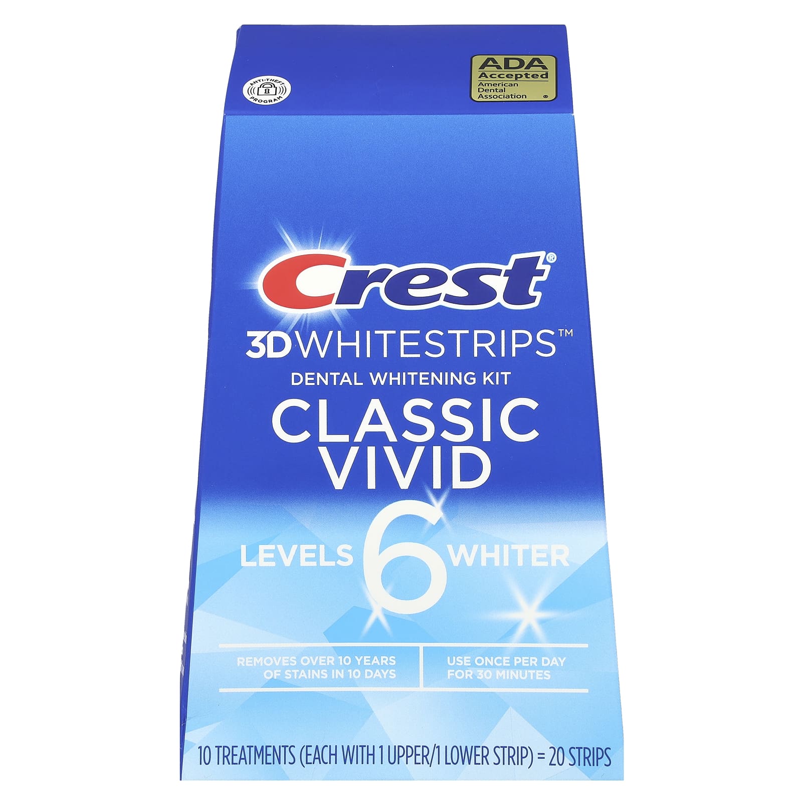 Crest 3D Whitestrips Dental Whitening Kit - 20 Strips - Classic Vivid - Image 1