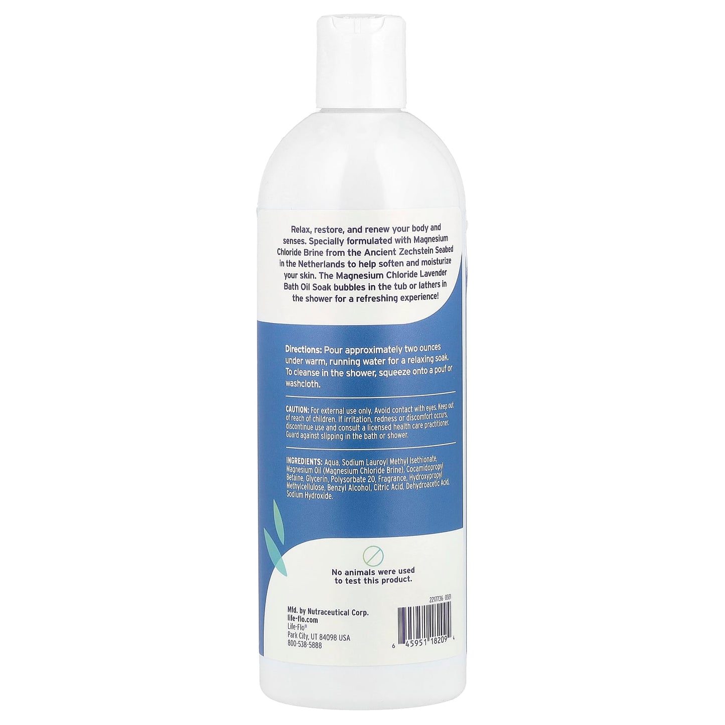 Life-flo, Magnesium Bath Oil Soak, Lavender, 16 fl oz (473 ml) - Image 2