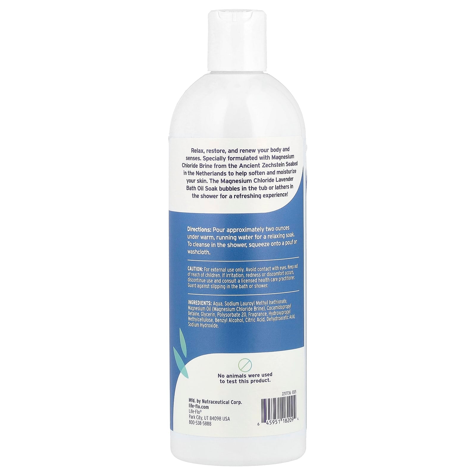 Life-flo, Magnesium Bath Oil Soak, Lavender, 16 fl oz (473 ml) - Image 2
