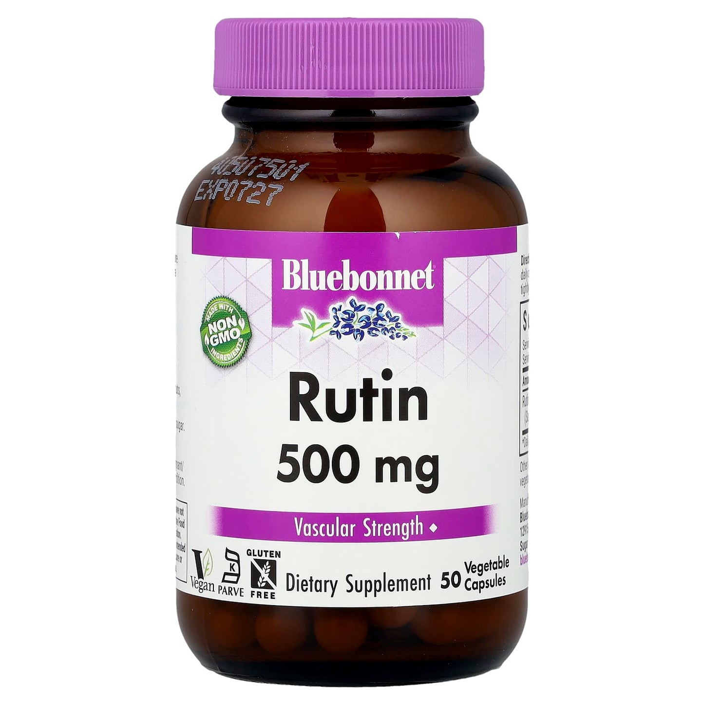 Bluebonnet Nutrition Rutin 500mg - Vascular Strength Supplement - Image 1