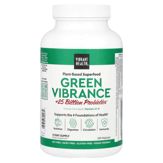 Vibrant Health, Green Vibrance, Version 21.0, 240 Vegicaps - Image 1