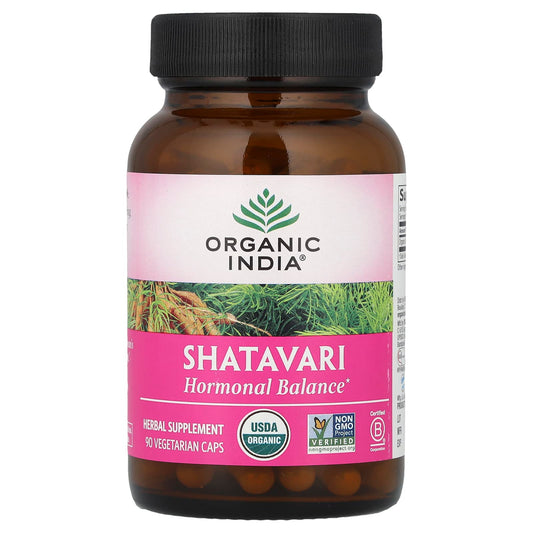 Organic India, Shatavari, 90 Vegetarian Caps (400 mg per Capsule) - Image 1