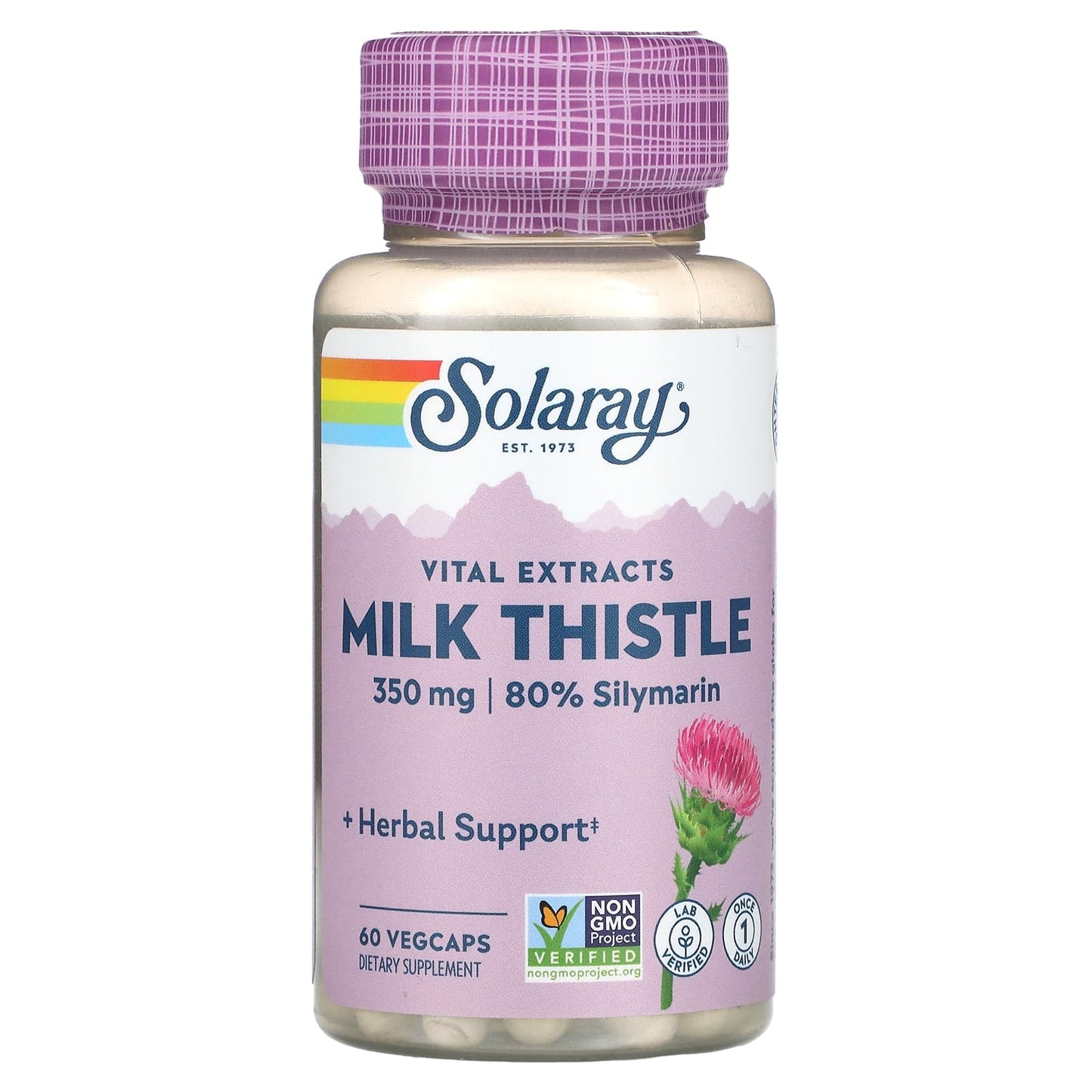 Solaray, Milk Thistle Vital Extracts, 60 VegCaps - Image 1