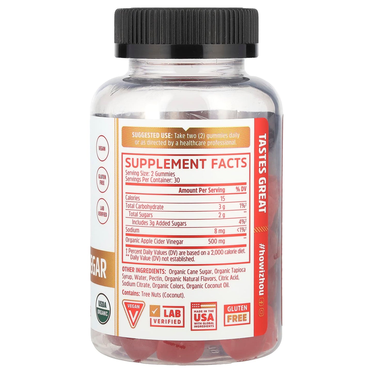 Zhou Nutrition, Organic Apple Cider Vinegar Gummies, 60 Vegan Gummies - Image 2