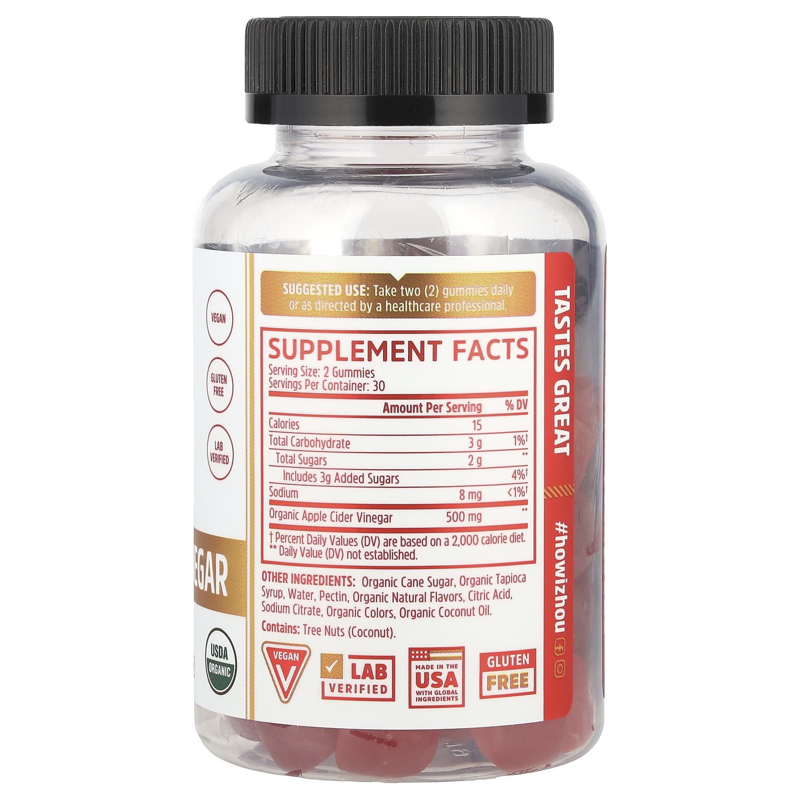 Zhou Nutrition, Organic Apple Cider Vinegar Gummies, 60 Vegan Gummies - Image 2