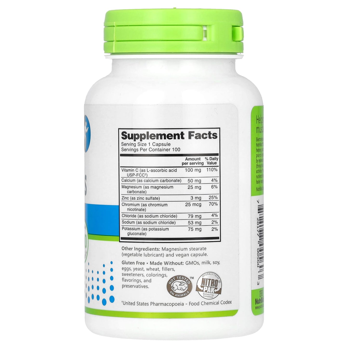 NutriBiotic, Performance, Essential Electrolytes, 100 Vegan Capsules - Image 2