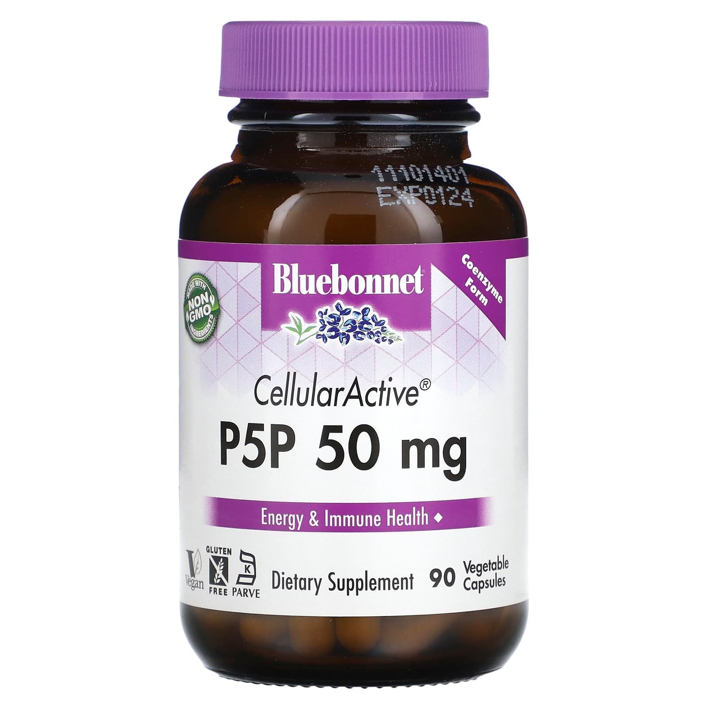 Boost Energy & Immune Health with Bluebonnet's P-5-P 50mg Capsules - Image 1
