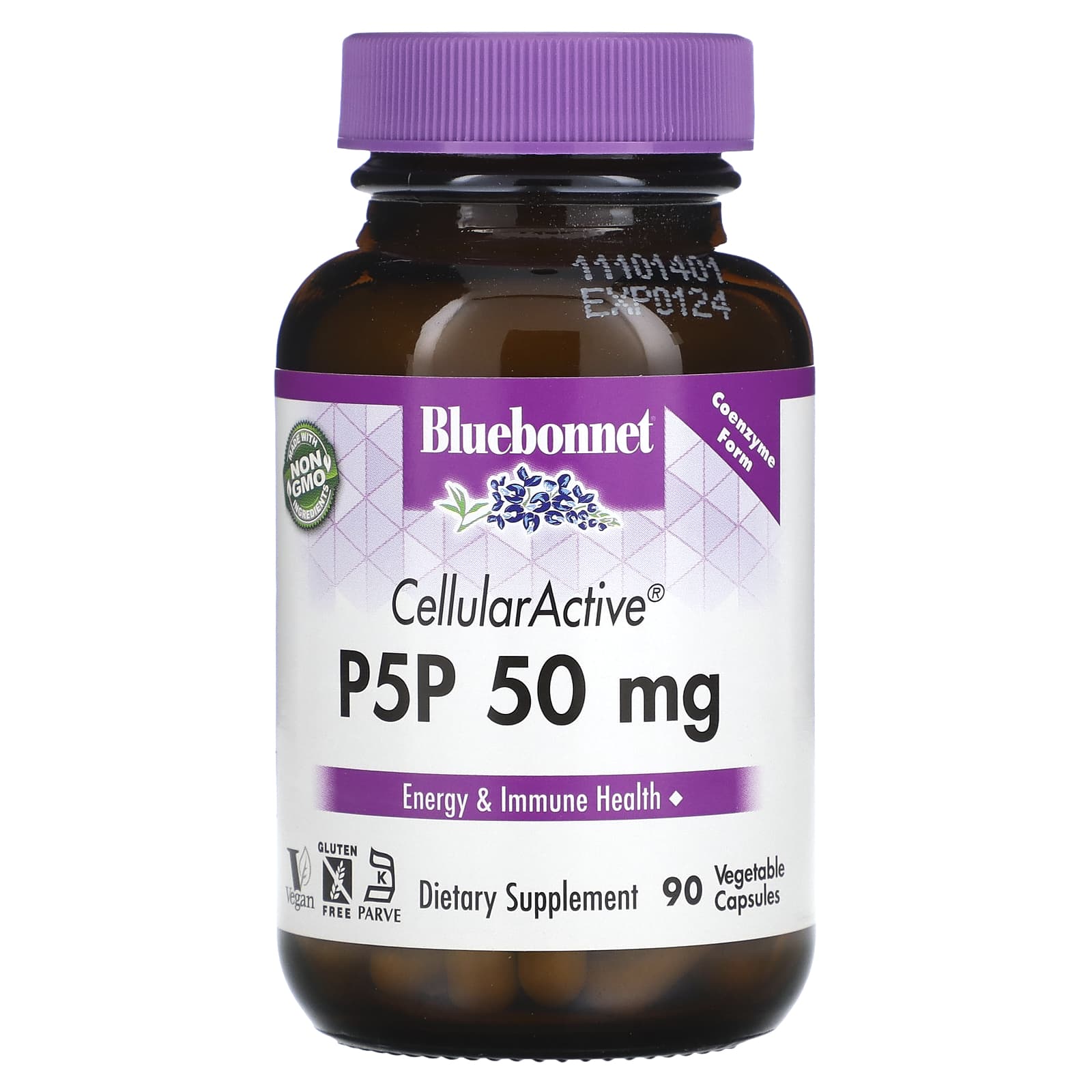 Boost Energy & Immune Health with Bluebonnet's P-5-P 50mg Capsules - Image 1
