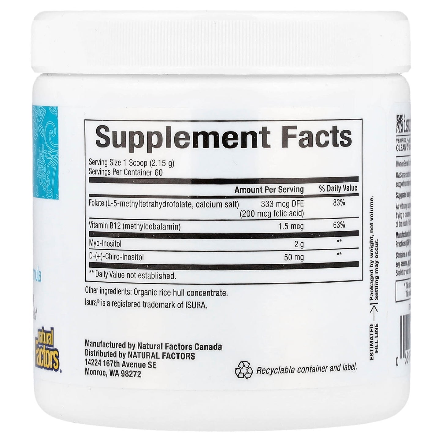Natural Factors, Womensense®, OvaSense™, 4.55 oz (129 g) - Image 2