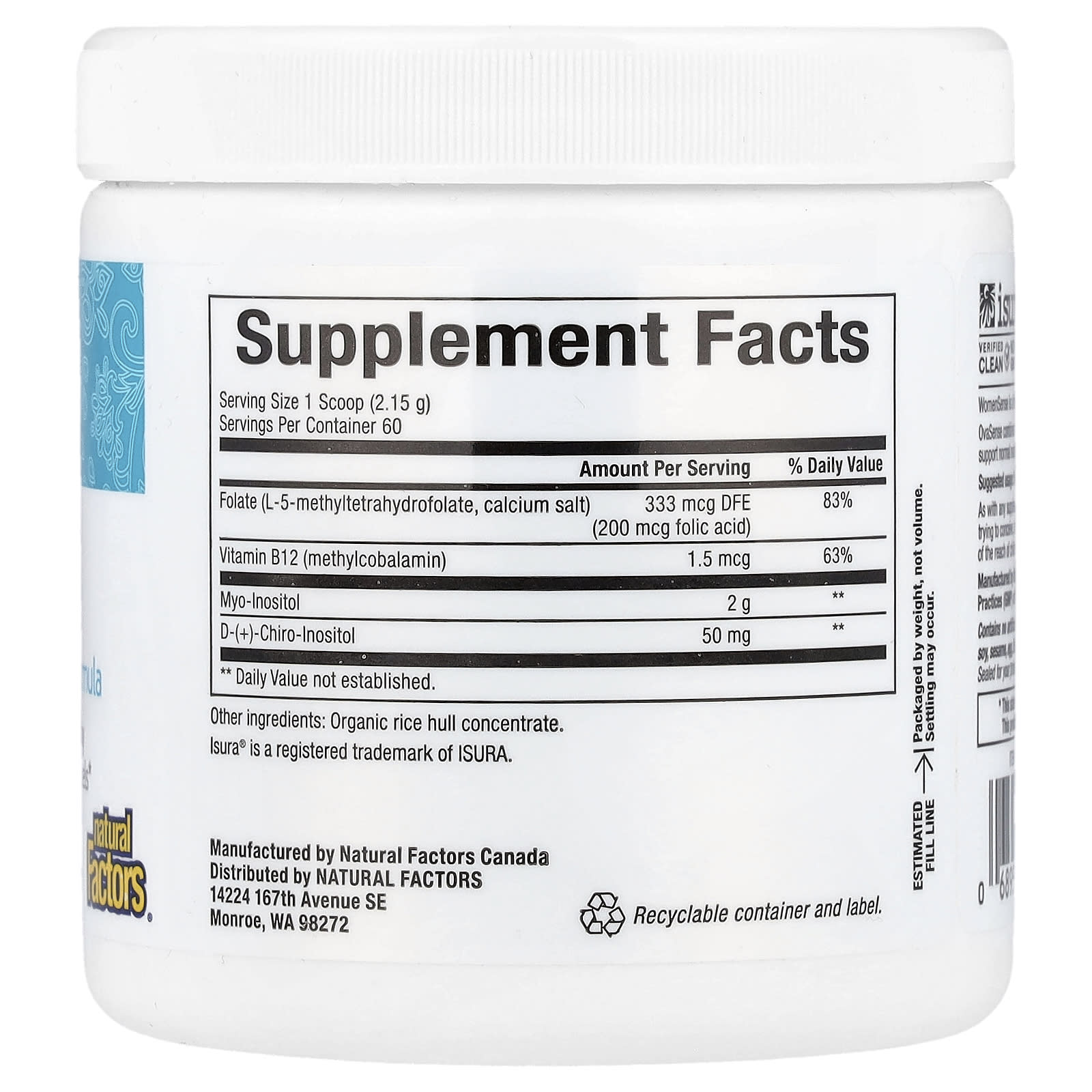 Natural Factors, Womensense®, OvaSense™, 4.55 oz (129 g) - Image 2