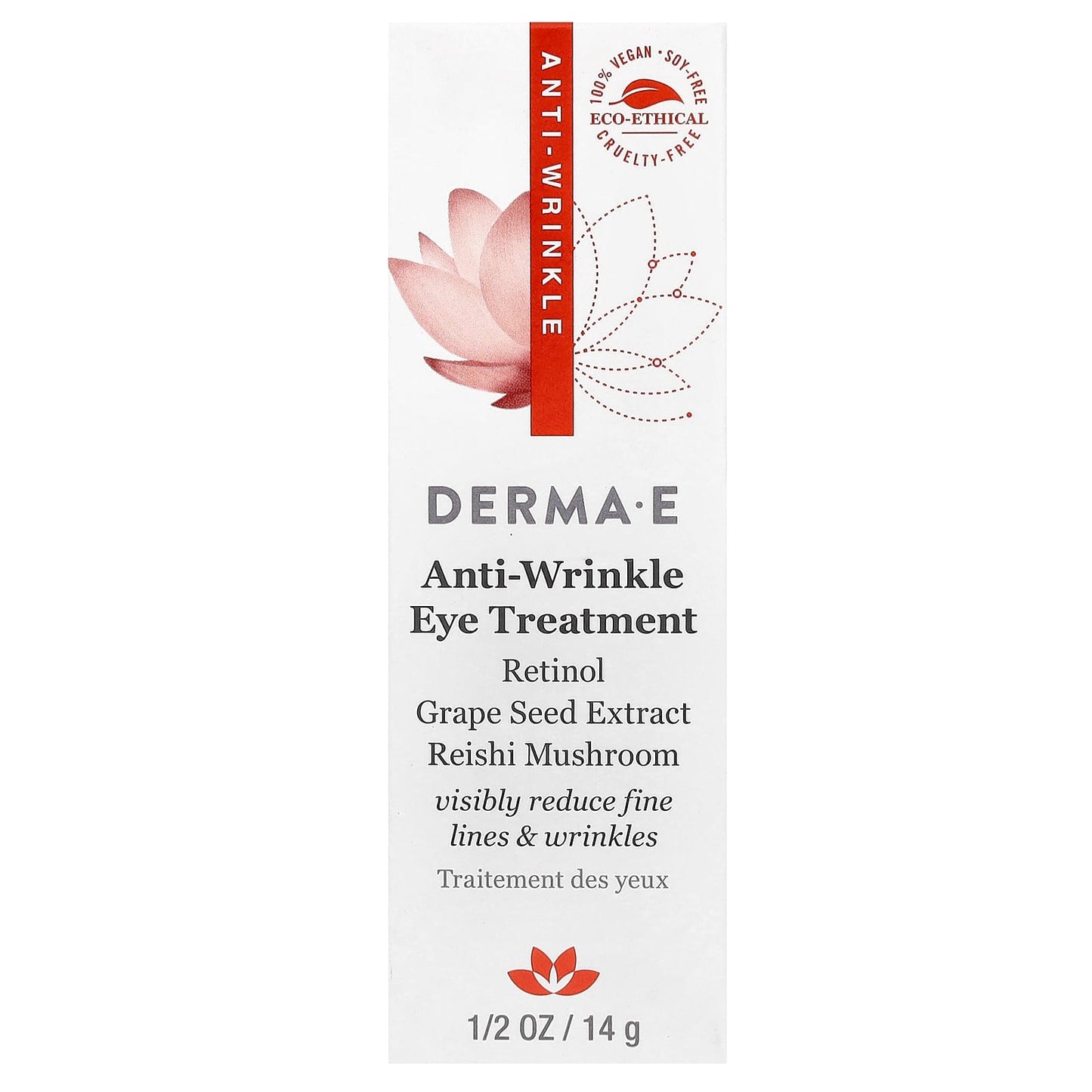 Derma E Anti-Wrinkle Eye Treatment, 1/2 oz (14g) - Reduce Fine Lines & Wrinkles - Image 2