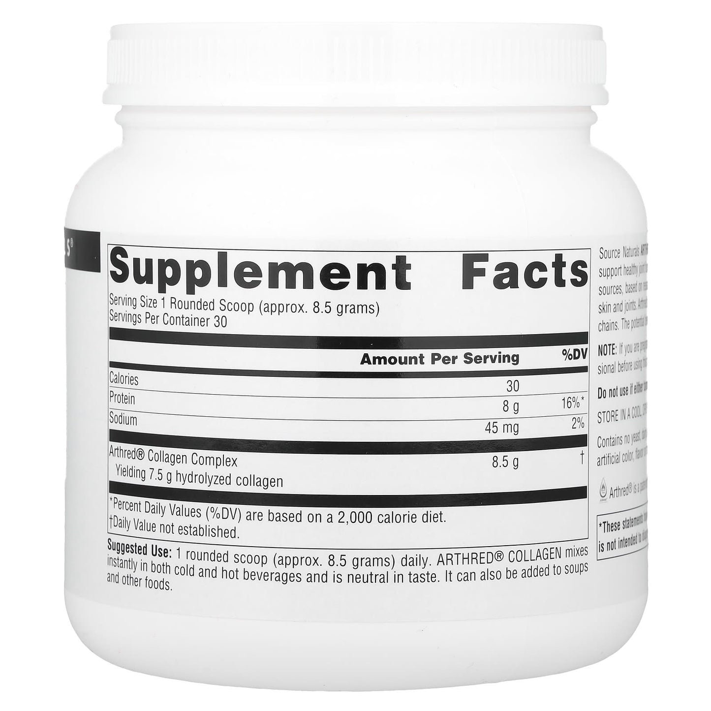 Source Naturals, Arthred® Collagen, 9 oz (255.15 g) - Image 2