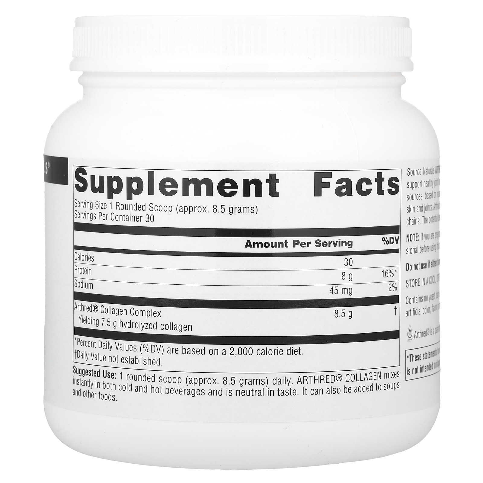 Source Naturals, Arthred® Collagen, 9 oz (255.15 g) - Image 2