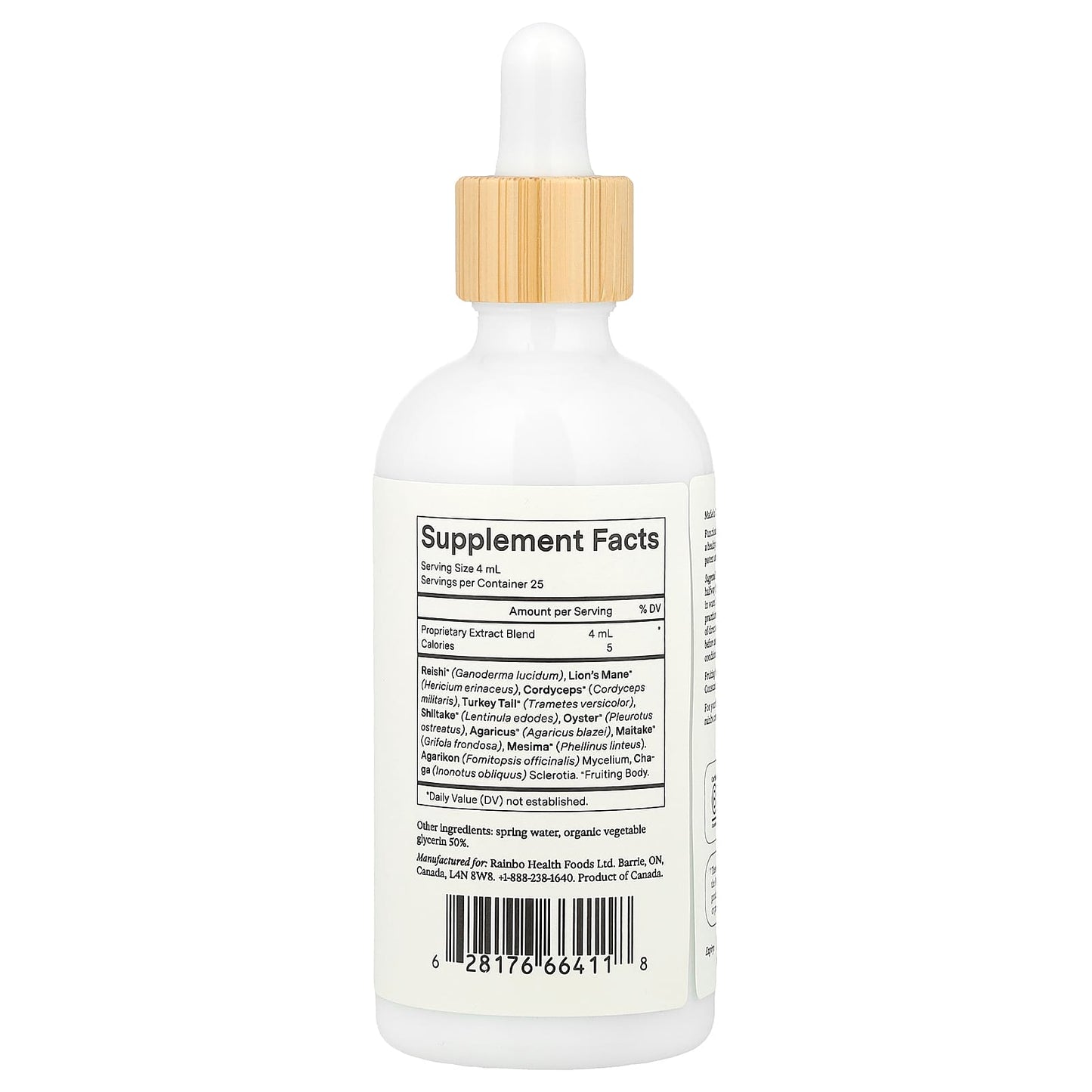 Rainbo, 11:11 Multi-Mushroom Tincture, Alcohol-Free, 3.4 fl oz (100 ml) - Image 2