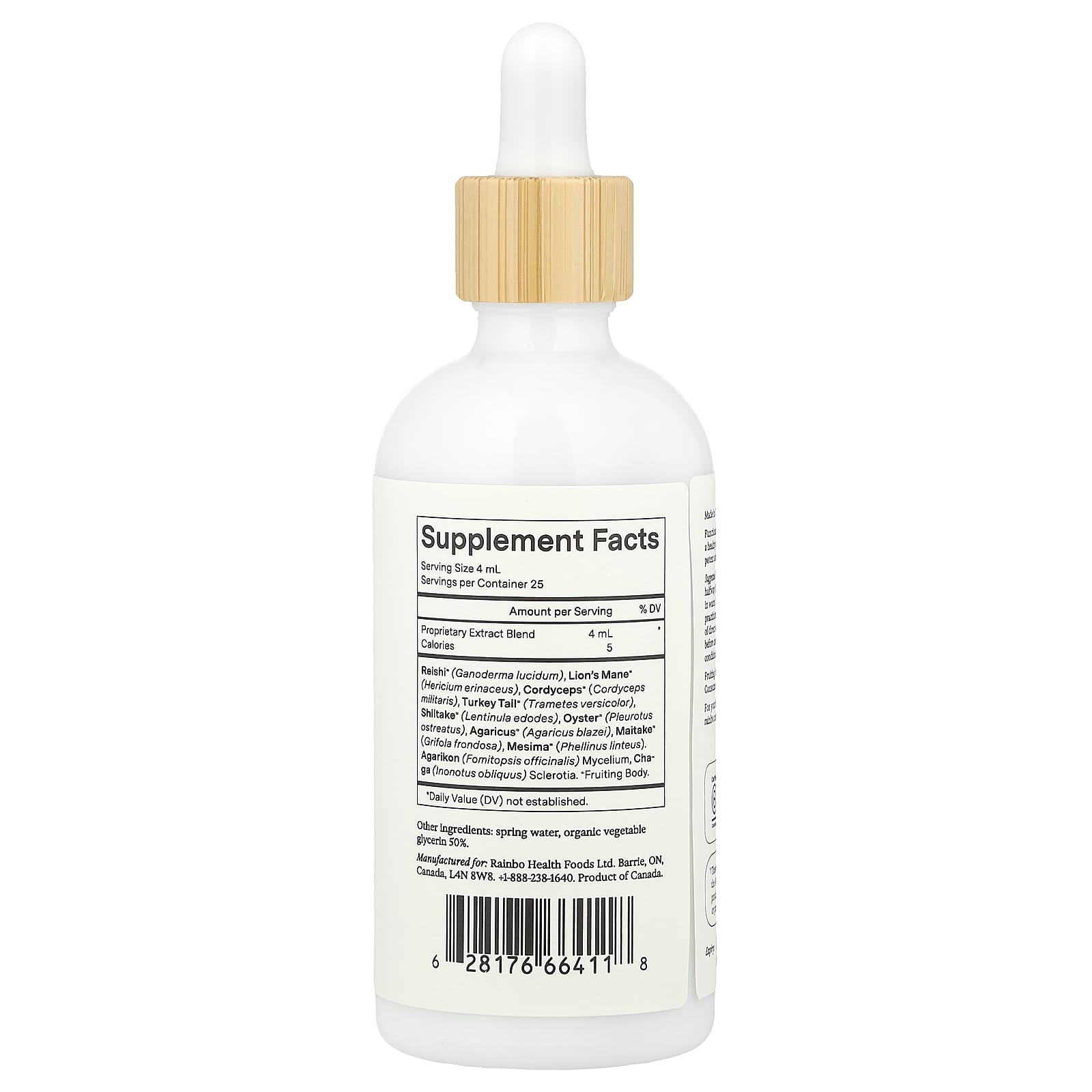 Rainbo, 11:11 Multi-Mushroom Tincture, Alcohol-Free, 3.4 fl oz (100 ml) - Image 2