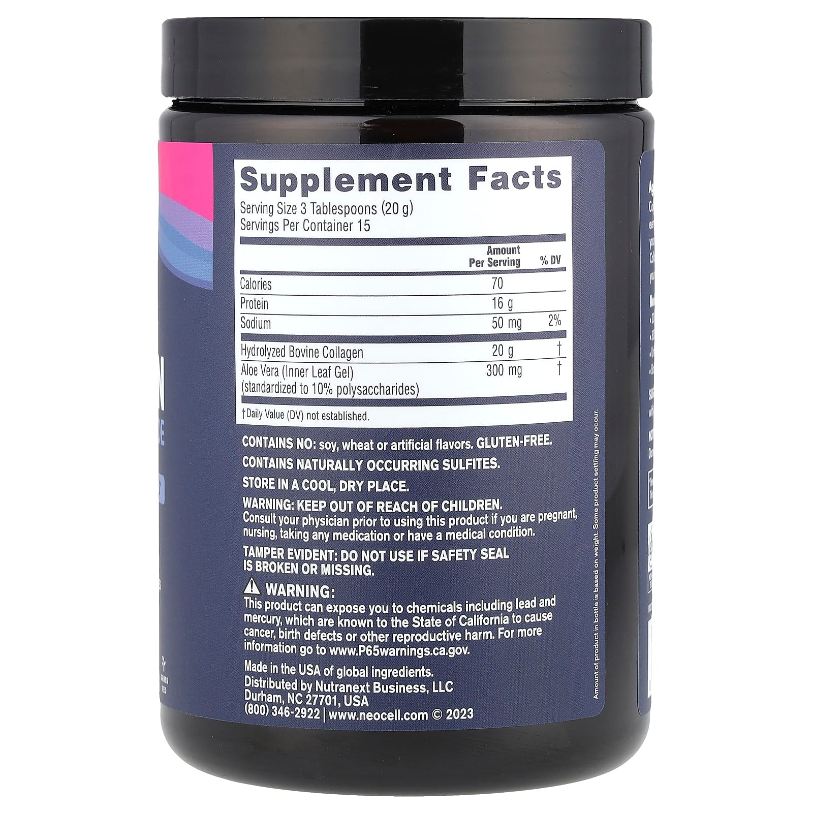 NeoCell, Super Collagen With Aloe, Unflavored, 10.6 oz (300 g) - Image 2