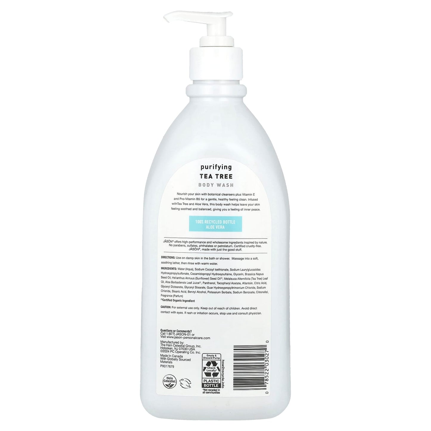 Tea Tree Body Wash for Balanced Skin by Jason Natural, 30 fl oz - Image 2