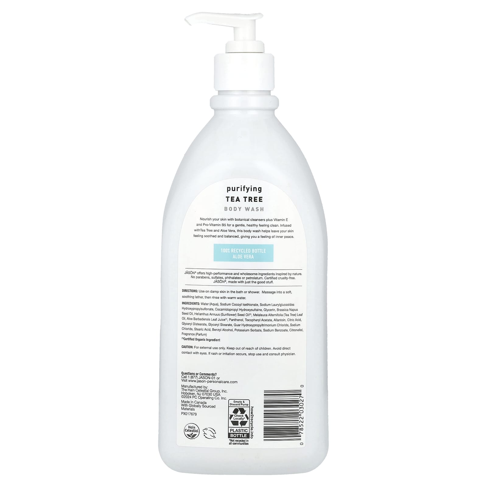 Tea Tree Body Wash for Balanced Skin by Jason Natural, 30 fl oz - Image 2