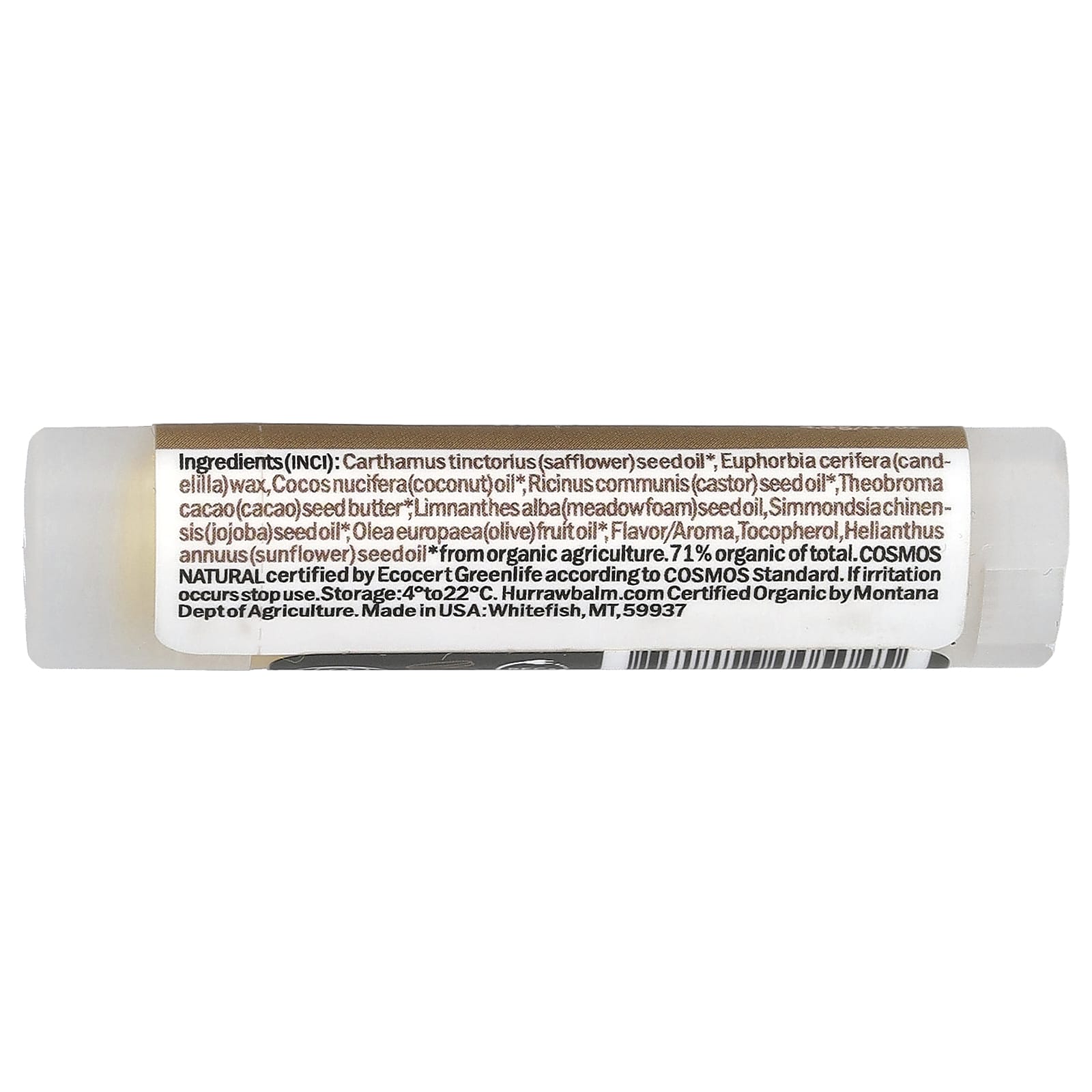 Organic Coconut Hurraw! Lip Balm, Natural Moisturizer, Cruelty Free - Image 2