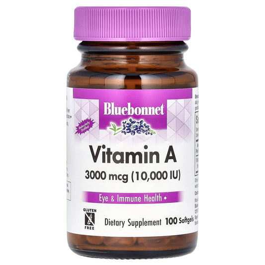 Bluebonnet Nutrition Vitamin A 3000 mcg Softgels for Eye & Immune Health - Image 1