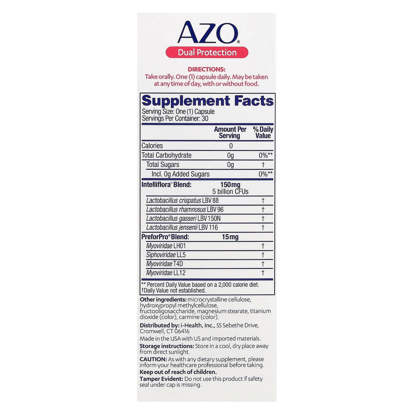 Azo Dual Protection Urinary & Vaginal Support Capsules | 30 Count - Image 2
