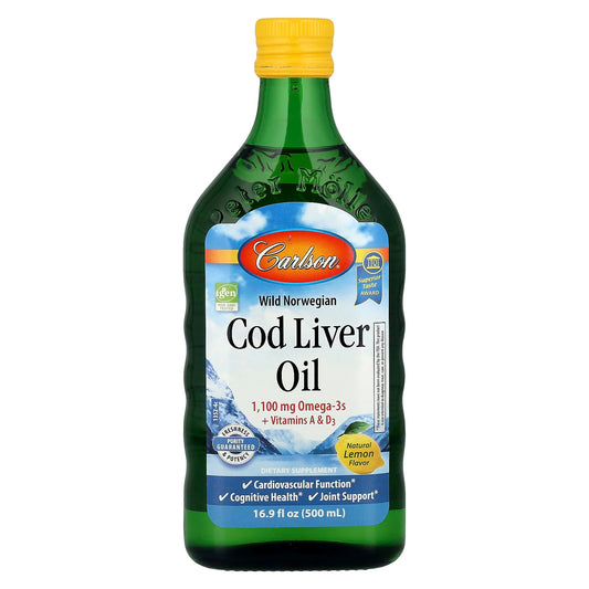 Wild Norwegian Cod Liver Oil with Omega-3s & Vitamins A & D3 - 16.9 fl oz - Image 1