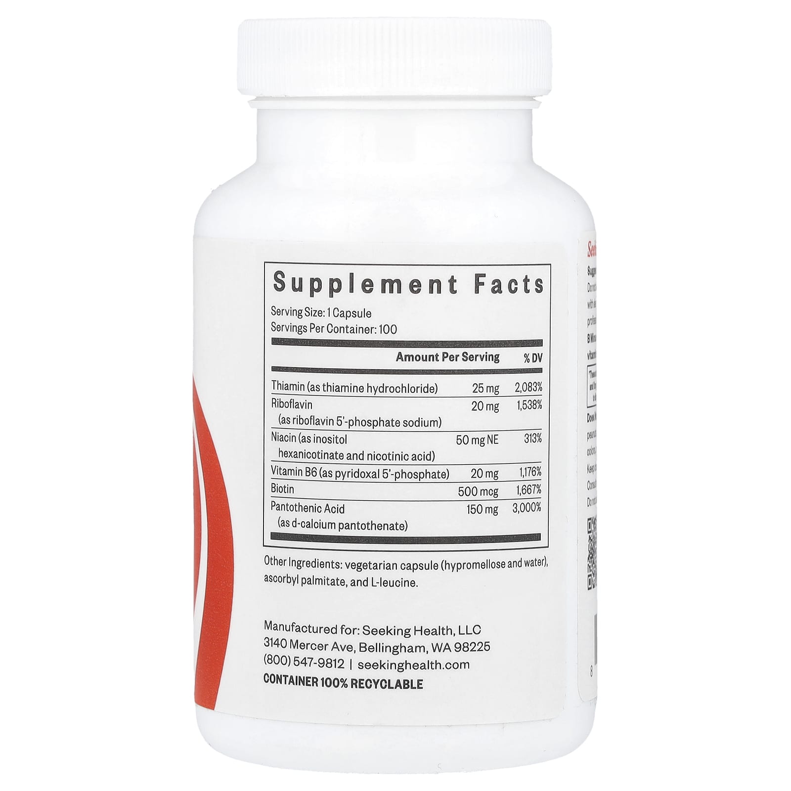 Seeking Health, B Minus, 100 Capsules - Image 2