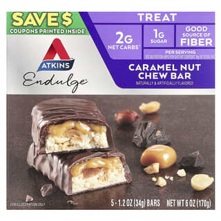 Low-Carb Caramel Nut Chew Bars by Atkins - 5 Count