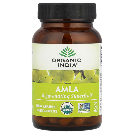 Organic India, Amla, 90 Vegetarian Caps (500 mg per Capsule) - Image 1