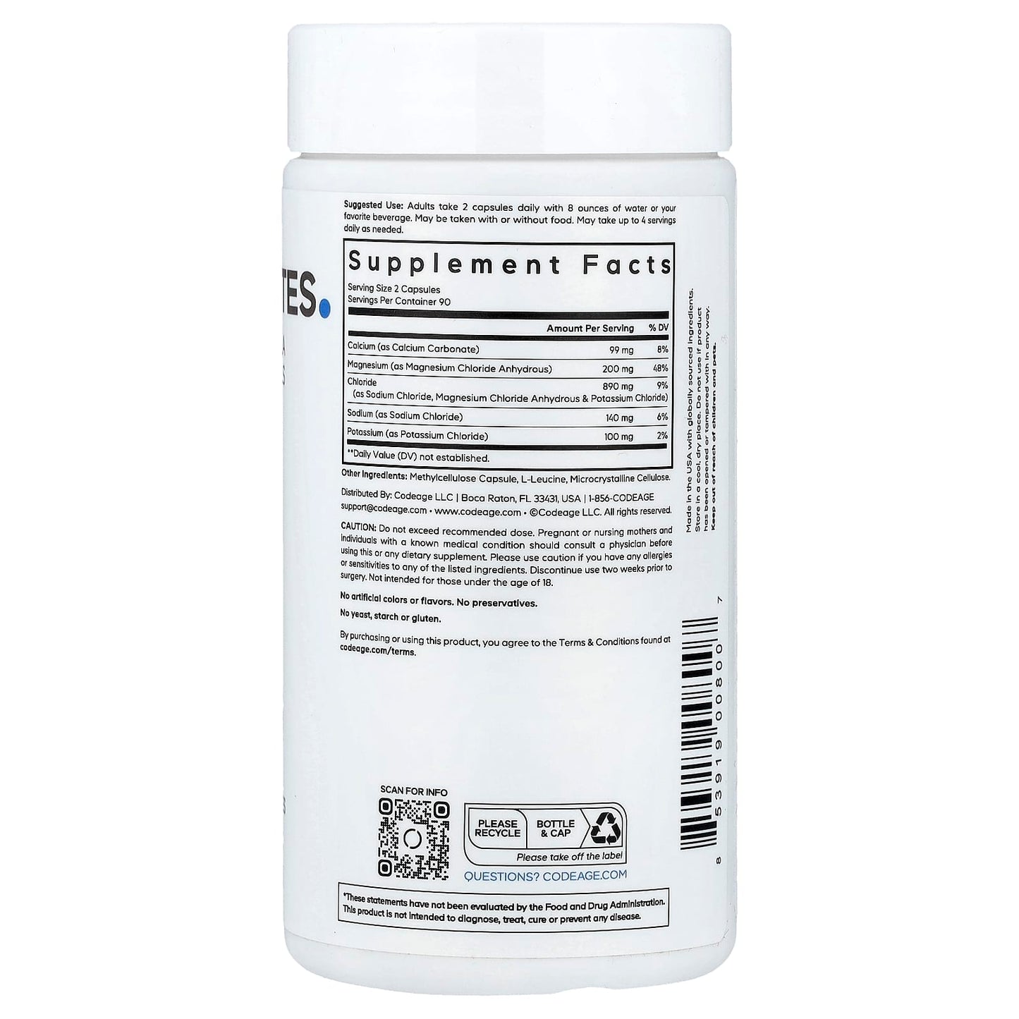 Codeage Keto Electrolytes - 180 Capsules for Ketogenic Support - Image 2