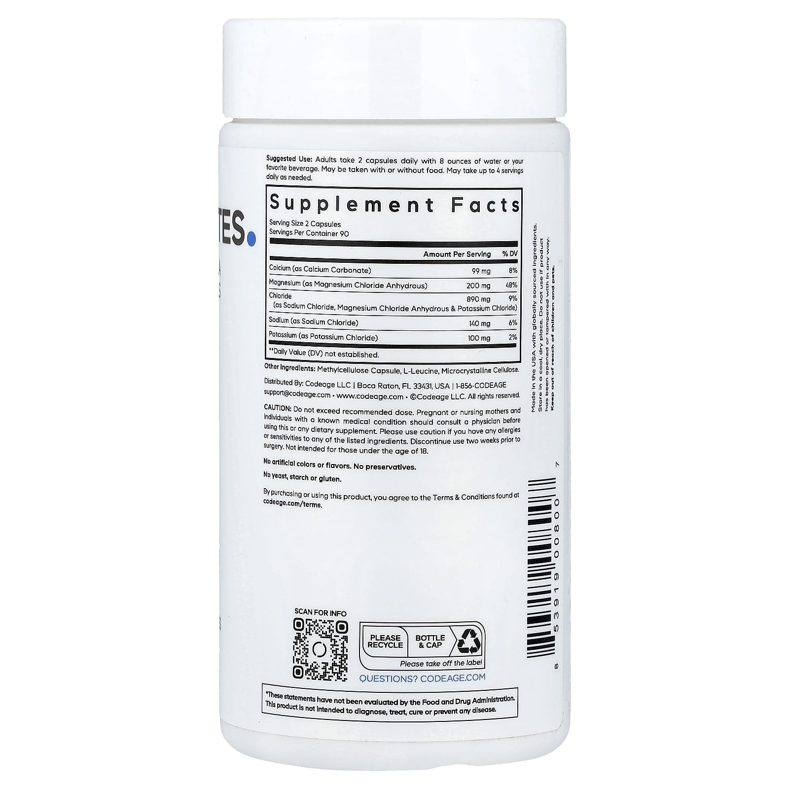 Codeage Keto Electrolytes - 180 Capsules for Ketogenic Support - Image 2