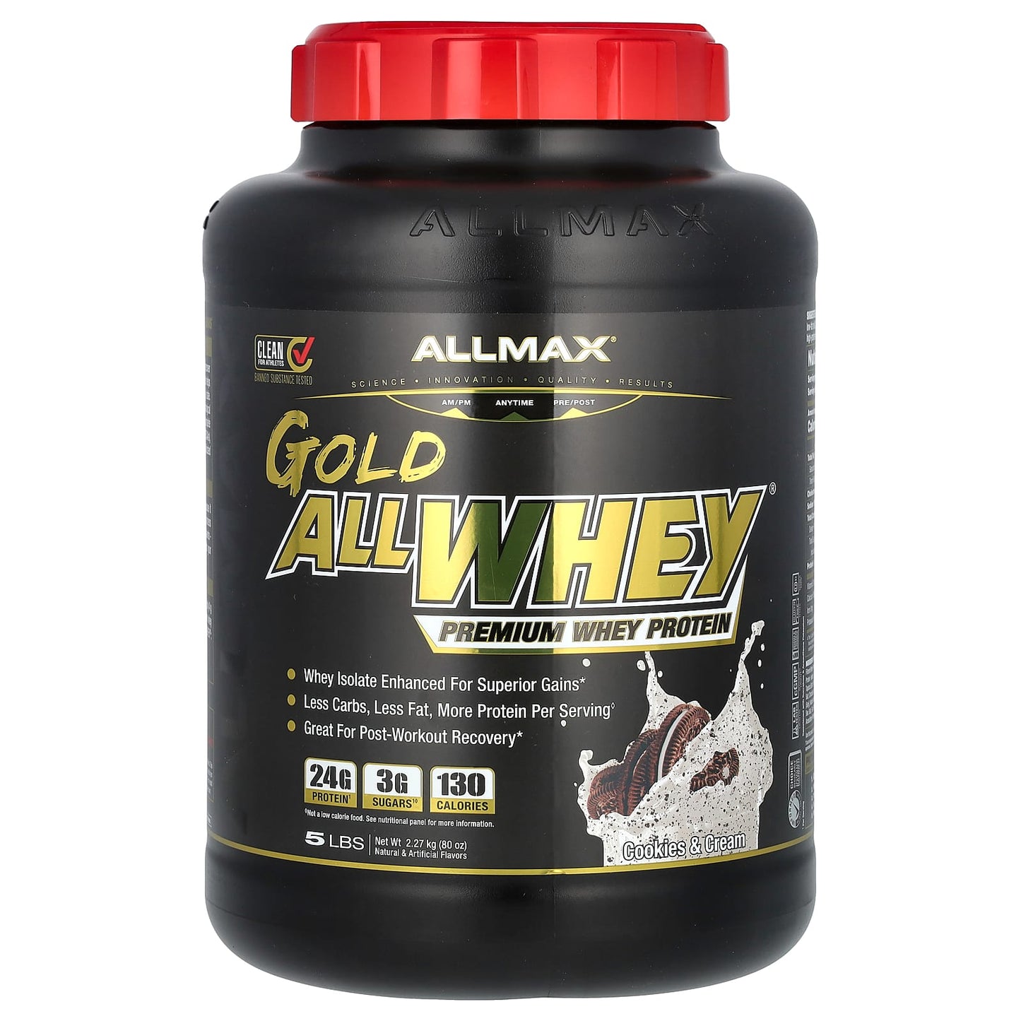 GOLD ALLWHEY<sup>®</sup> Premium Whey Protein - Cookies & Cream, 5 lbs - Image 1
