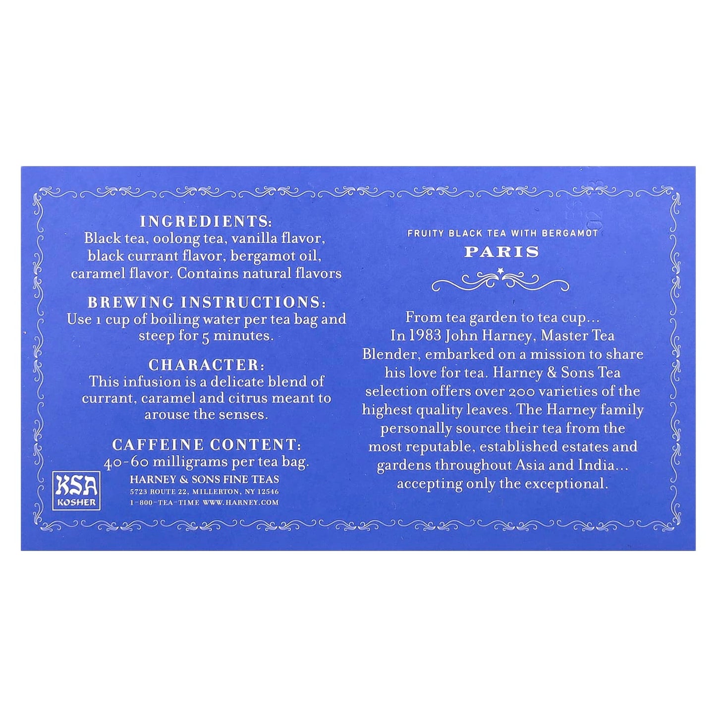 Harney & Sons Fruity Black Tea with Bergamot, 50 Tea Bags, 3.17 oz (90g) - Image 2