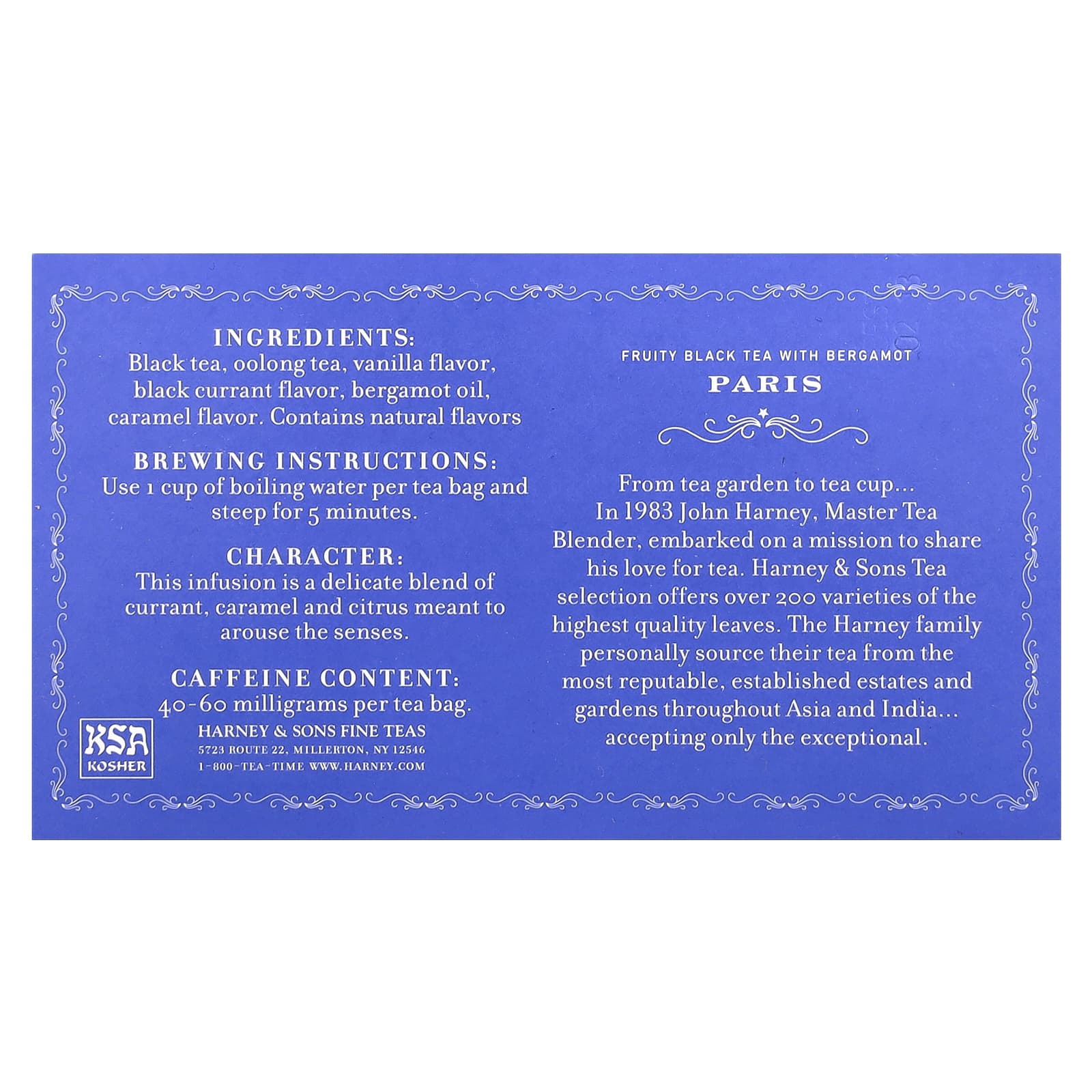 Harney & Sons Fruity Black Tea with Bergamot, 50 Tea Bags, 3.17 oz (90g) - Image 2