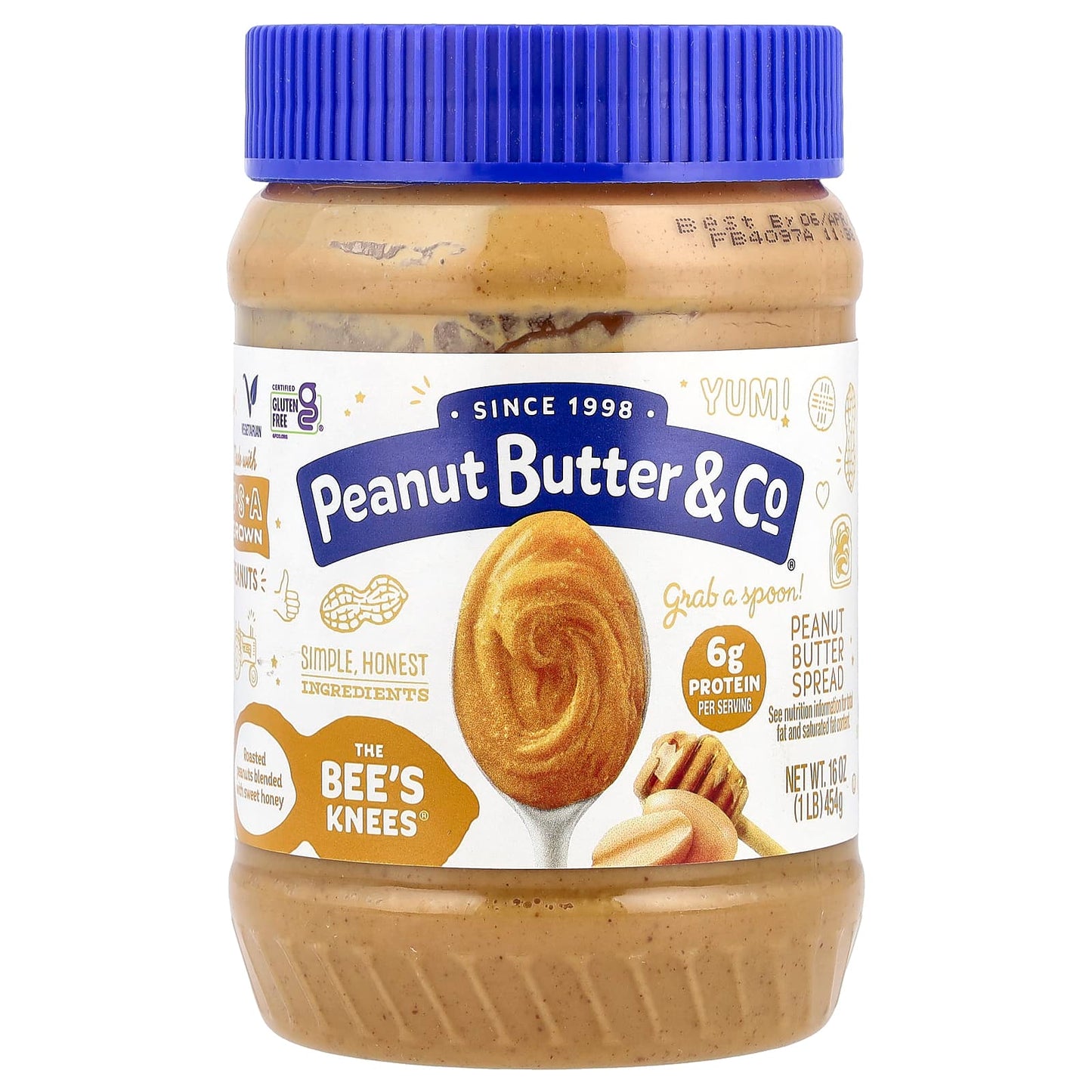 Peanut Butter & Co., Peanut Butter Spread, The Bee's Knees®, 16 oz (454 g) - Image 1