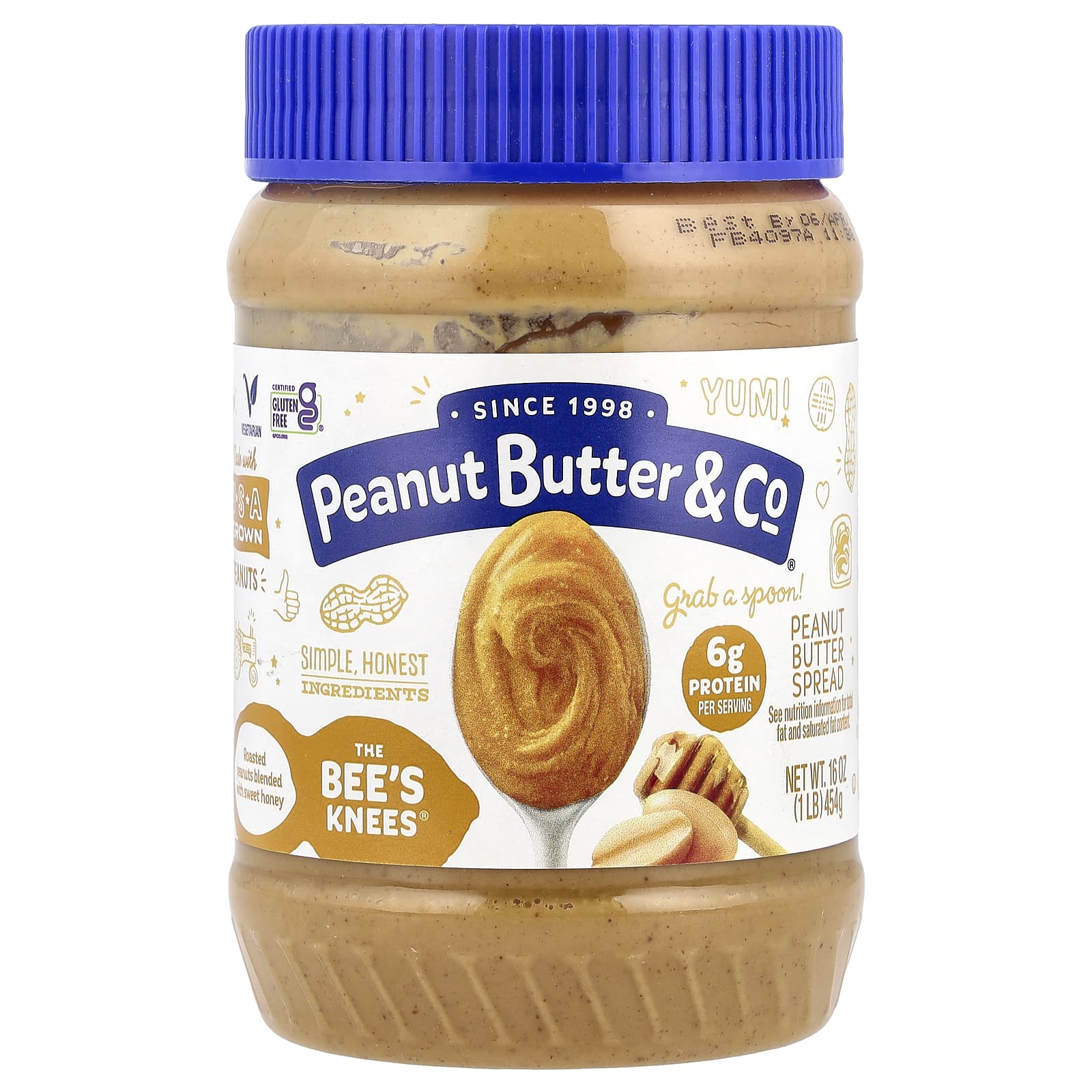 Peanut Butter & Co., Peanut Butter Spread, The Bee's Knees®, 16 oz (454 g) - Image 1