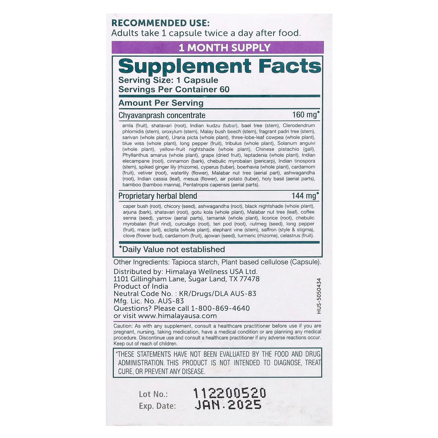 Ashwagandha Stress Relief Supplement by Himalaya - 60 Capsules - Image 2