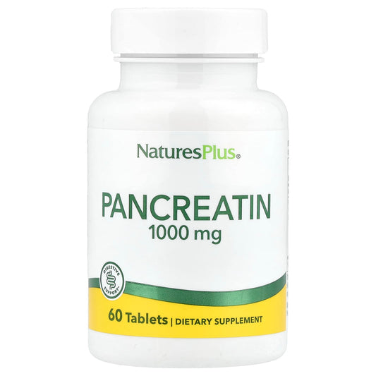 NaturesPlus, Pancreatin, 1,000 mg, 60 Tablets - Image 1