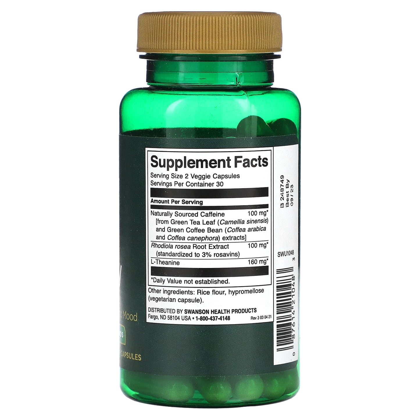 Swanson, Pure Energy, 60 Veggie Capsules - Image 2
