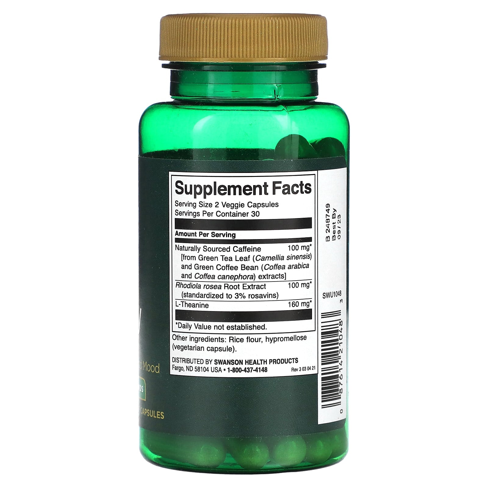 Swanson, Pure Energy, 60 Veggie Capsules - Image 2