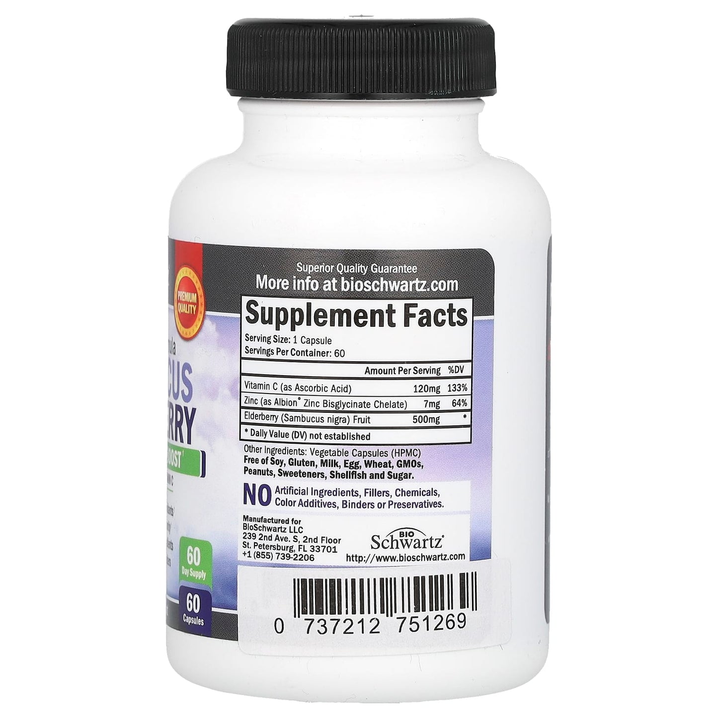 BioSchwartz Elderberry with Zinc & Vitamin C - Immune Support Supplement - Image 2