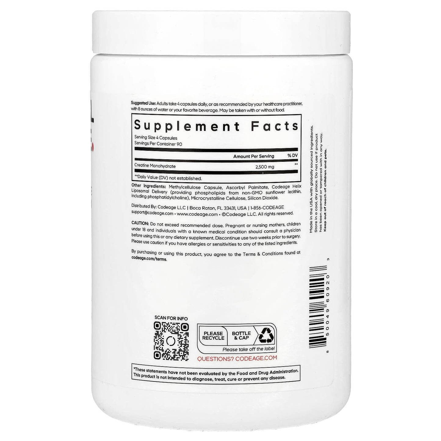 Codeage Liposomal Creatine - Boost Fitness Performance with 625mg Capsules - Image 2