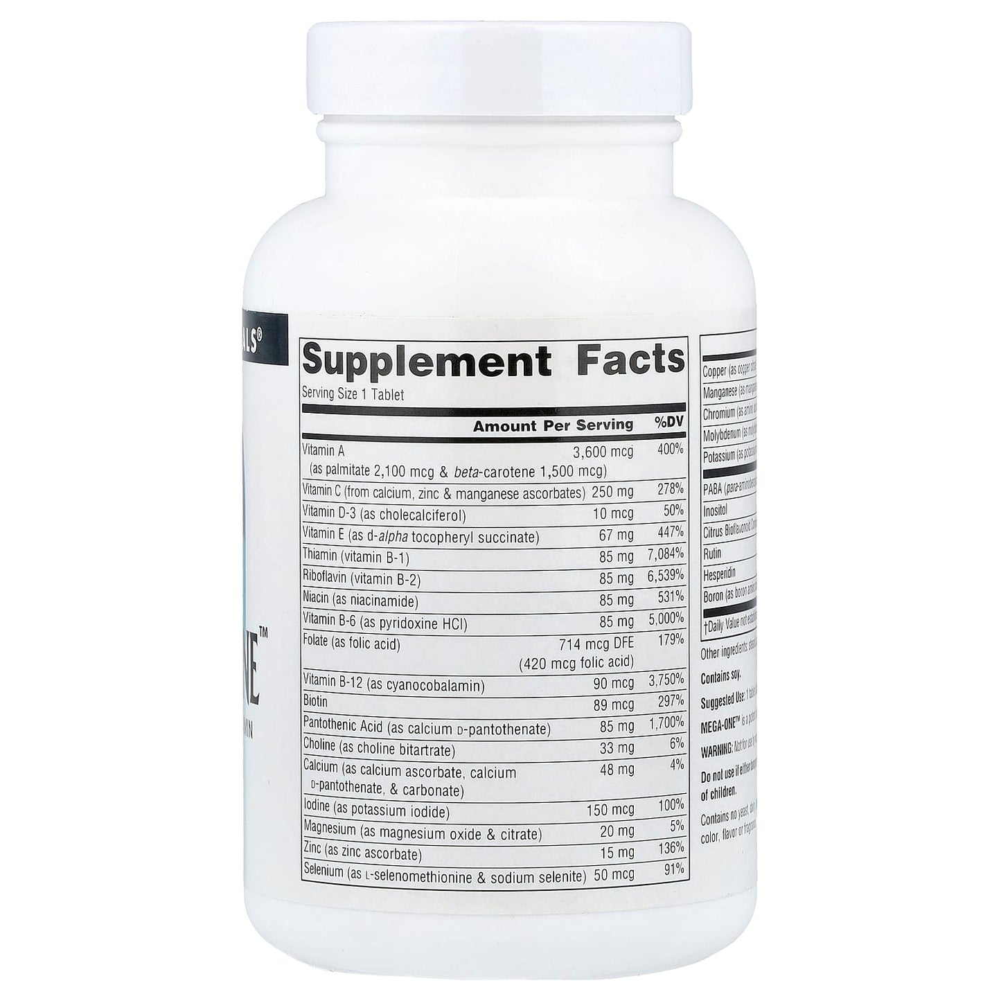 Source Naturals, Mega-One™, No Iron, 60 Tablets - Image 2