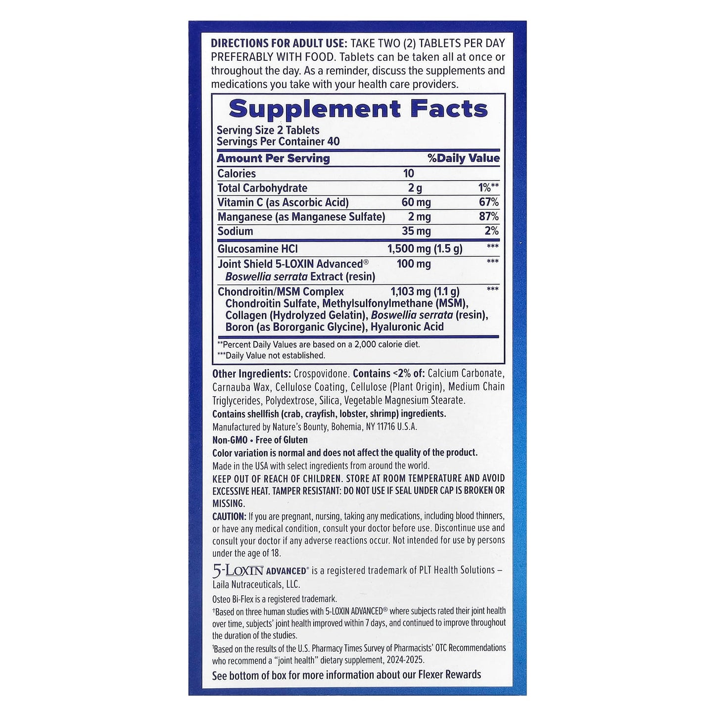 Osteo Bi-Flex, Joint Health, Triple Strength, 80 Coated Tablets - Image 2