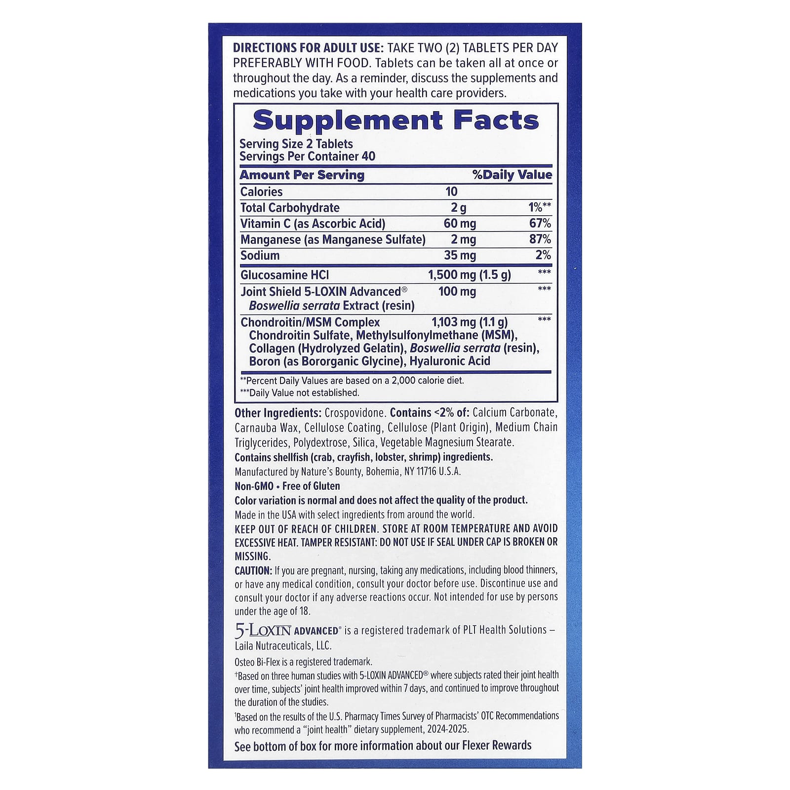 Osteo Bi-Flex, Joint Health, Triple Strength, 80 Coated Tablets - Image 2