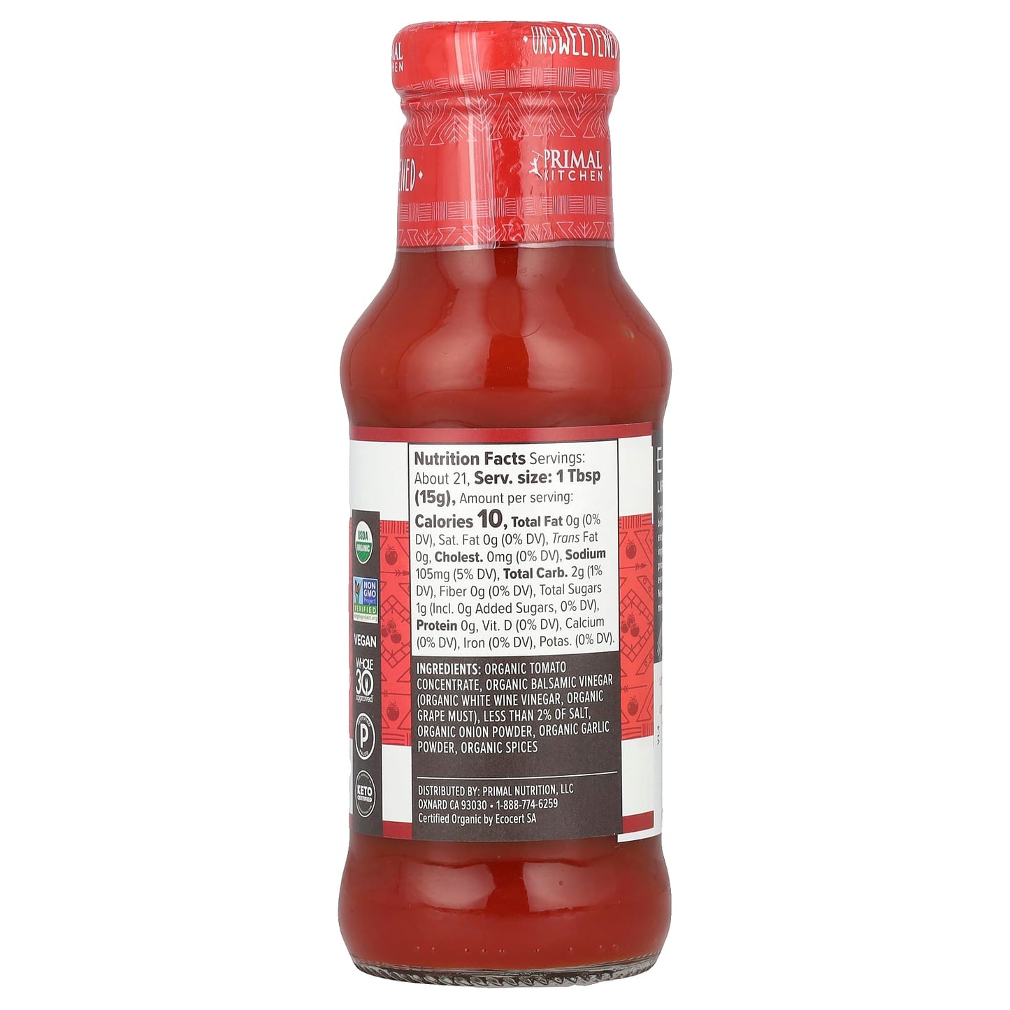 Primal Kitchen, Organic Ketchup, Unsweetened, 11.3 oz (320 g) - Image 2