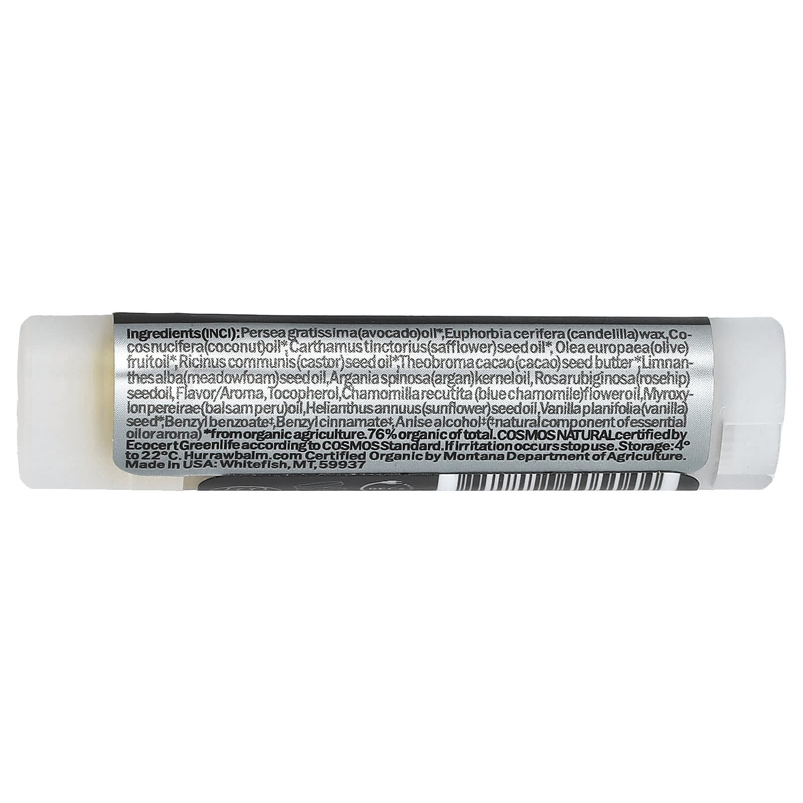 Hurraw! Balm Blue Chamomile Vanilla Lip Care, Cruelty-Free, Organic - Image 2